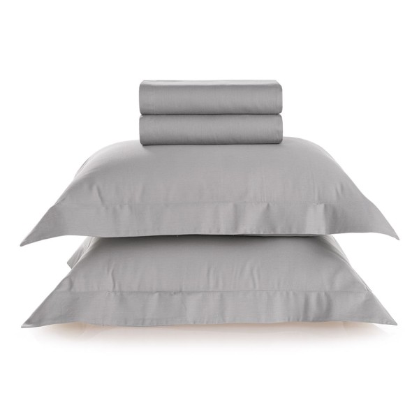 Encontraproduto.com.br - Jogo de Cama Casal Karsten 270 Fios Cetim 100% Algodão Domos Cinza