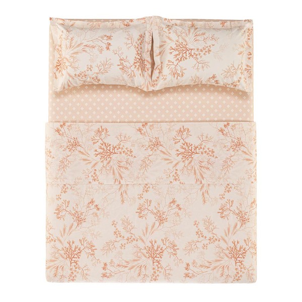 Encontraproduto.com.br - Jogo de Cama Queen Coralina 180 Fios com 4 Peças - Karsten