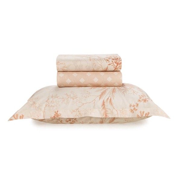 Encontraproduto.com.br - Jogo de Cama Solteiro Coralina 180 Fios com 3 Peças - Karsten