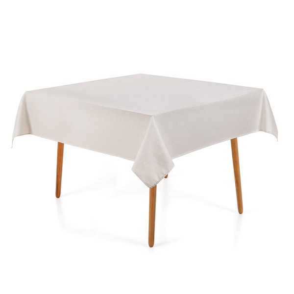 Toalha de Mesa Quadrada 6 Lugares Sempre Limpa Caetano Branco