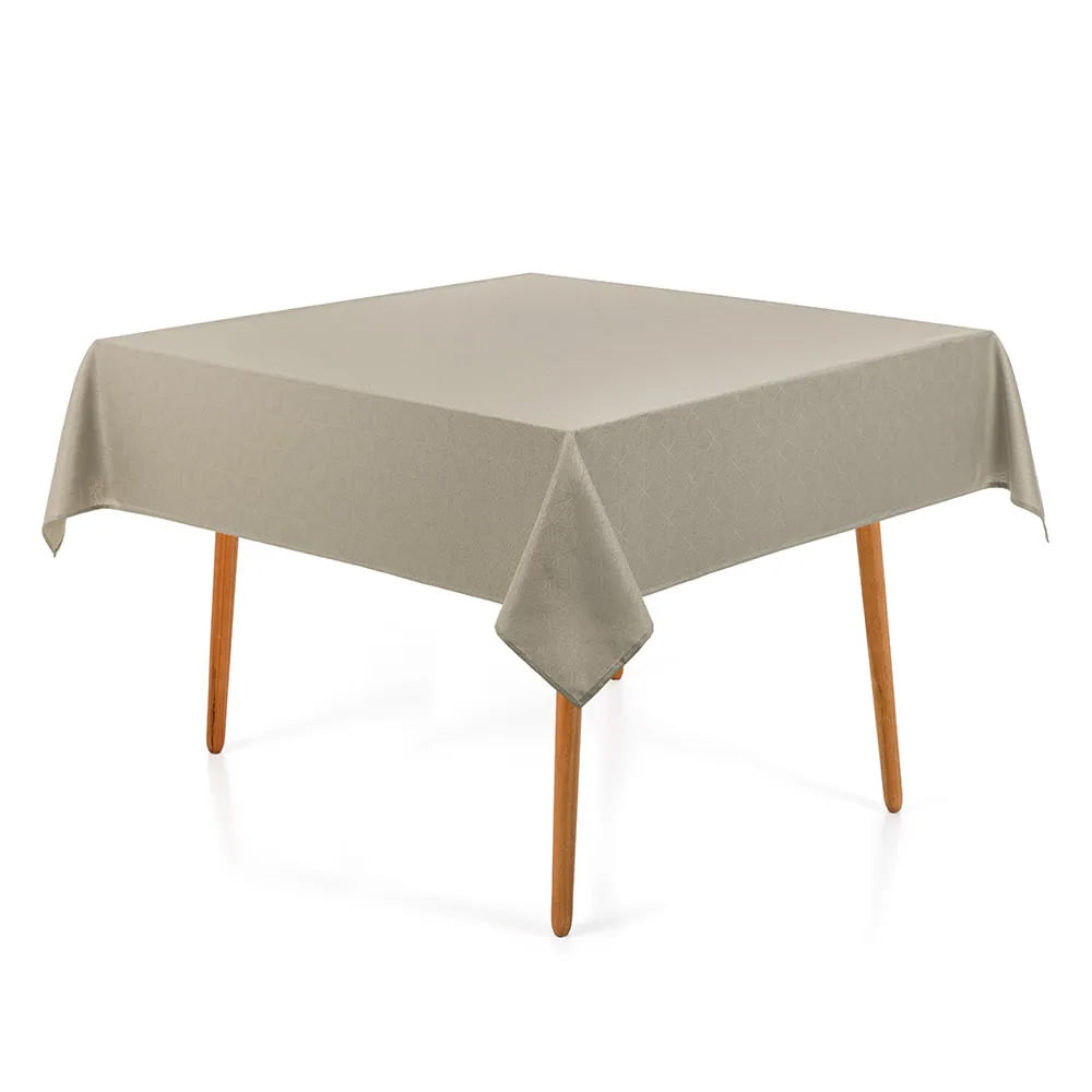 Encontraproduto.com.br - Toalha de Mesa Quadrada 6 Lugares Sempre Limpa Caetano Cinza