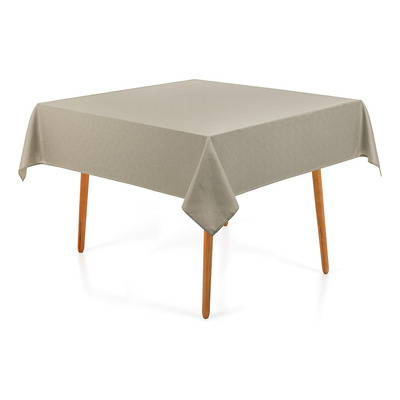 Encontraproduto.com.br - Toalha de Mesa Quadrada 6 Lugares Sempre Limpa Caetano Cinza
