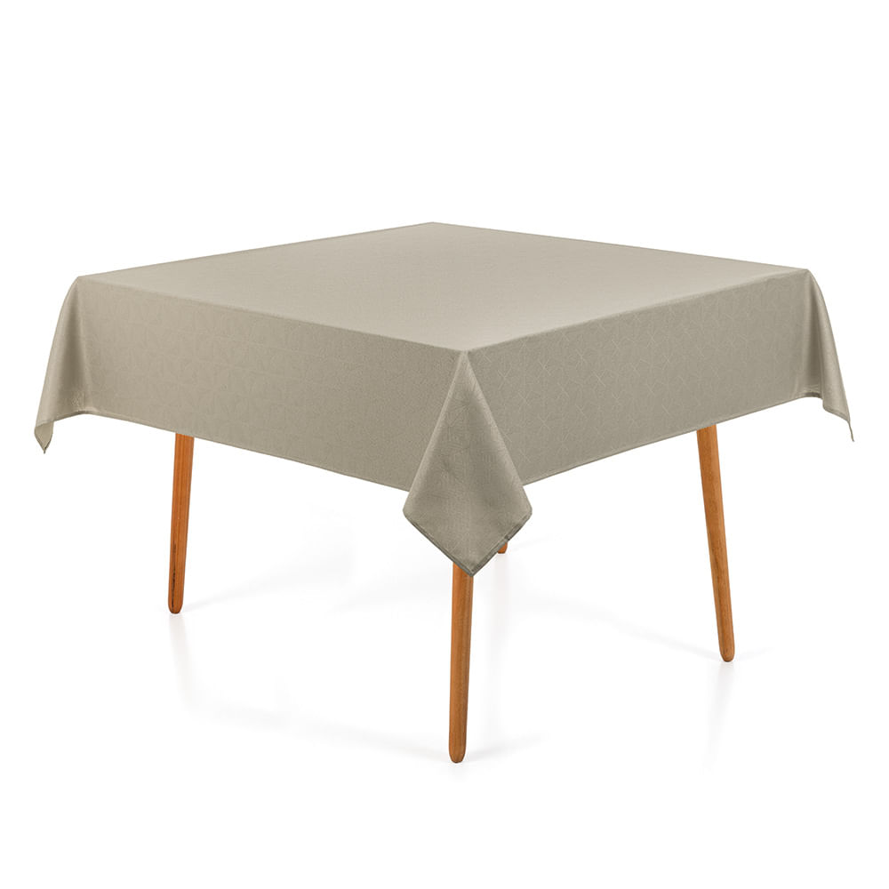 Encontraproduto.com.br - Toalha de Mesa Quadrada 6 Lugares Sempre Limpa Caetano Cinza