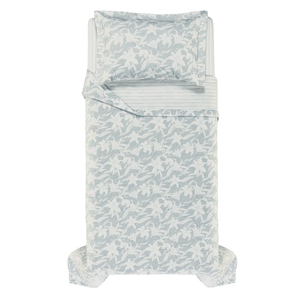 Encontraproduto.com.br - Colcha Solteiro com Porta Travesseiro 200 Fios Ananda