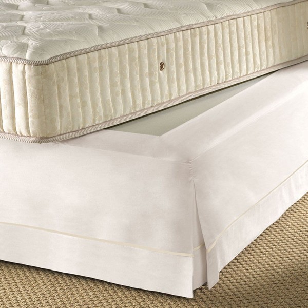 Encontraproduto.com.br - Saia para Cama Box Solteiro Com Elástico Pilar Branco
