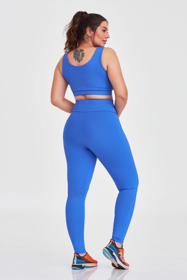 Encontraproduto.com.br - Legging NZ Curvy Clássica Azul Oceano