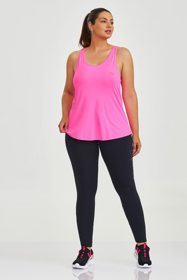 Encontraproduto.com.br - Regata com Transpasse Costa Curvas Pink Euforia