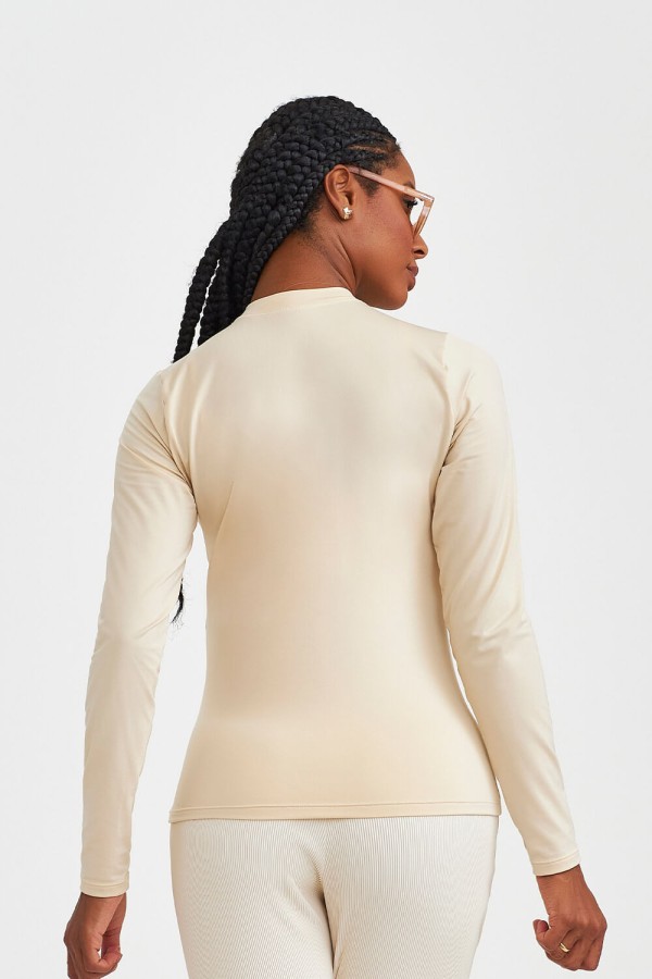 Encontraproduto.com.br - Blusa Manga Longa Térmica Off White