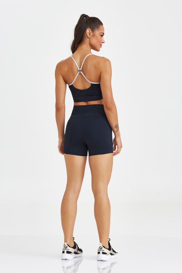 Encontraproduto.com.br - Short Curto NZ com Recorte Preto