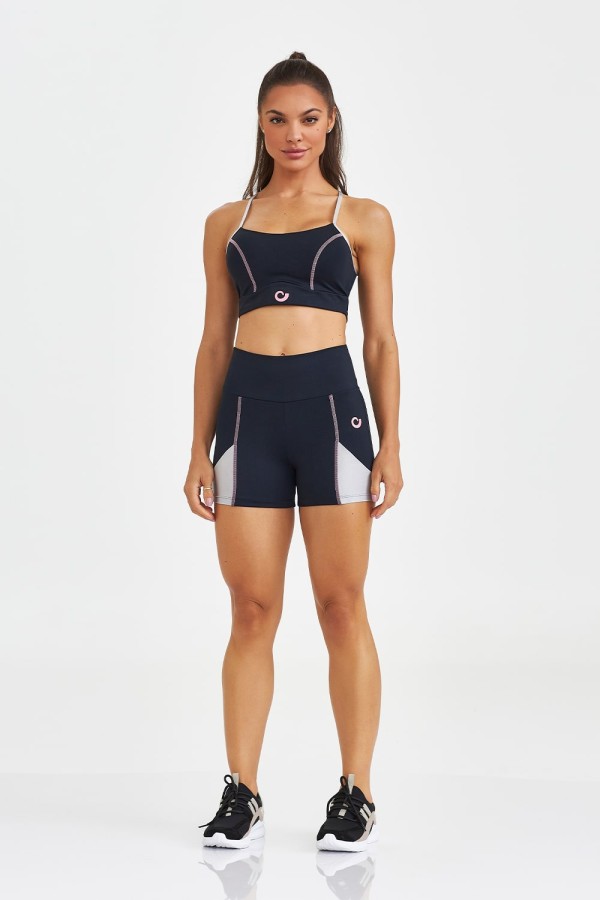 Encontraproduto.com.br - Short Curto NZ com Recorte Preto