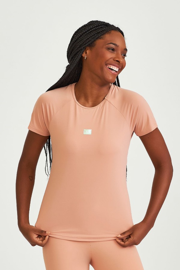 Blusa UV Com Abertura Nas Costas Rosa Blush