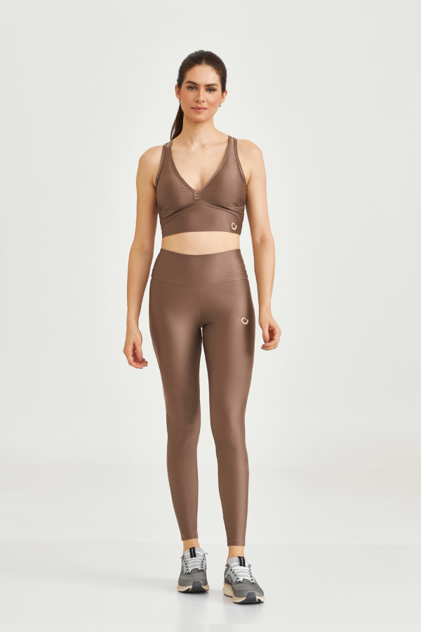 Encontraproduto.com.br - Calça Legging Atletika Básica Marrom Castanho