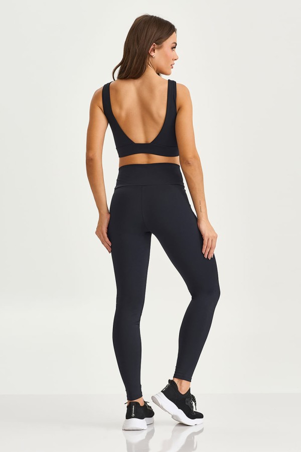 Encontraproduto.com.br - Legging Nakay Com Logo Preto