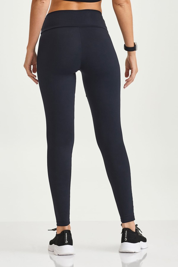 Encontraproduto.com.br - Legging Nakay  Com Canelado Preto