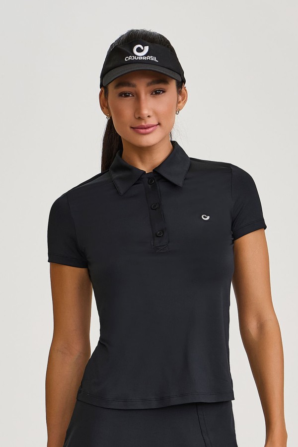 CAMISETA  POLO UV DRY  PRETO