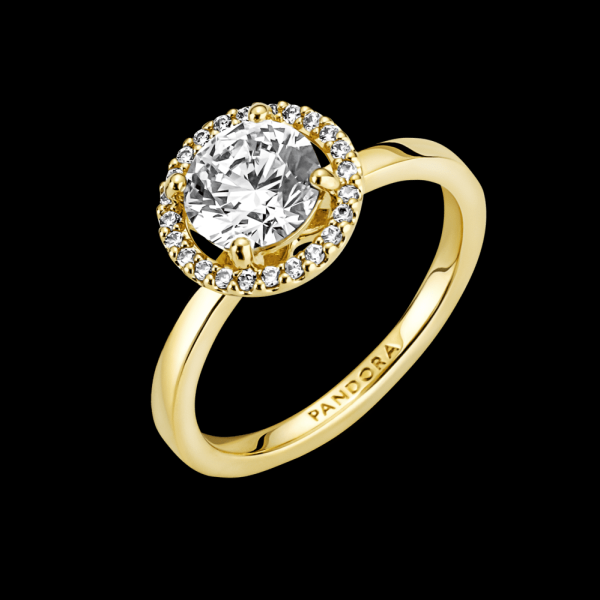 Encontraproduto.com.br - Anel Pandora Redondo Brilhante Halo