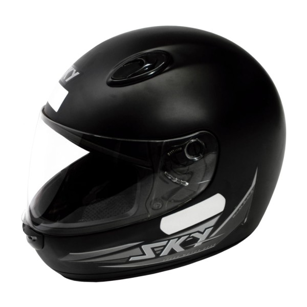 Encontraproduto.com.br - Capacete Sky Nimbus Preto Fosco C/ Adesivo Cinza