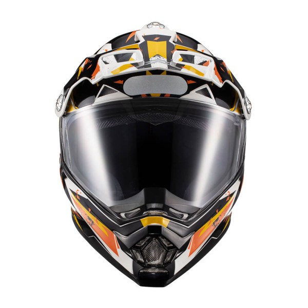 Encontraproduto.com.br - Capacete Texx Cross Carcara Grow Laranja 60