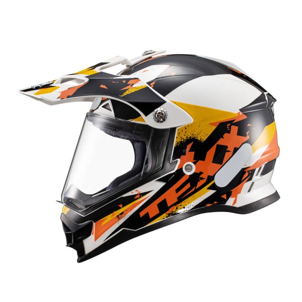 Encontraproduto.com.br - Capacete Texx Cross Carcara Grow Laranja 60