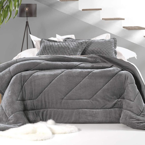 Encontraproduto.com.br - Edredom Solteiro Blend Fashion Gris 4688.0 Altenburg