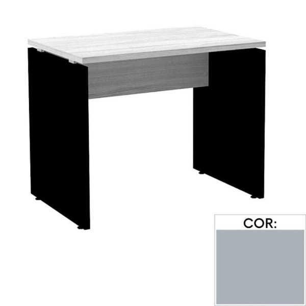 Encontraproduto.com.br - Mesa De Escritório Pé Painel Pe25 Em Mdp 170 X 70 Cm Cinza Com Base Cinza