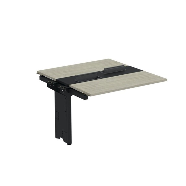 Complemento De Mesa Plataforma Para Coworking Para 2 Pessoas 130x140 Nogueira Casblanca-preto