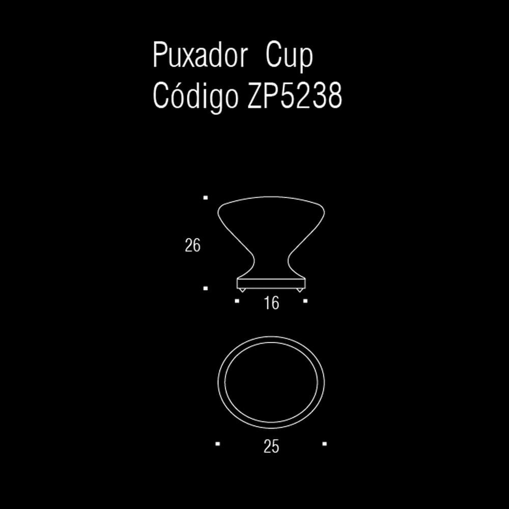 Encontraproduto.com.br - Puxador Ponto Cup Vecchio Cobre Zen Design
