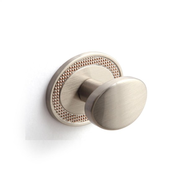 Encontraproduto.com.br - Puxador Ponto Beetle com Base Granada Níquel Escovado Zen Design