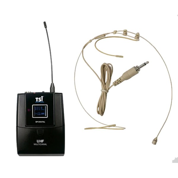 Encontraproduto.com.br - Microfone Sem fio Bodypack HeadSet 7000BP-UHF - TSI