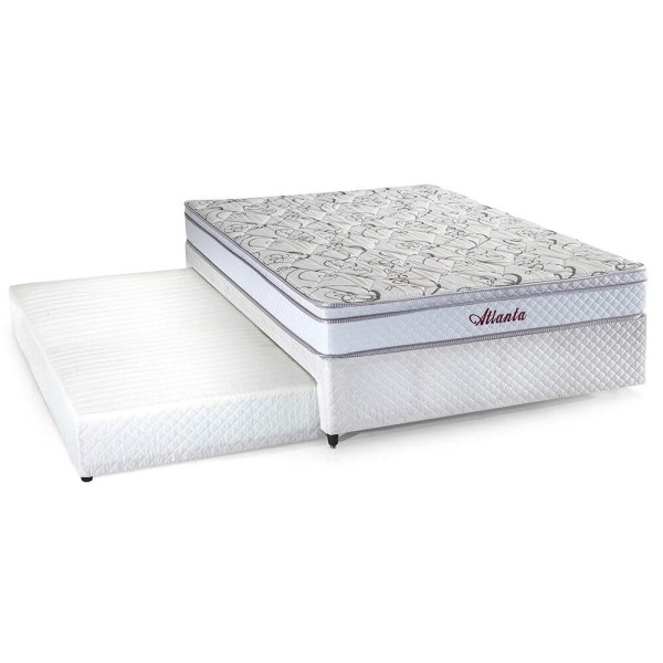 Bicama para Casal Herval Atlanta com Cama Auxiliar de Molas, 52x138x188 cm