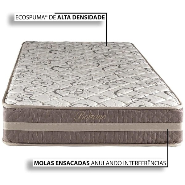 Encontraproduto.com.br - Bicama Box Solteiro com Cama Auxiliar Herval Bolzano, Molas Ensacadas, 55x88x188 cm