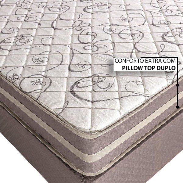 Encontraproduto.com.br - Bicama Box Solteiro com Cama Auxiliar Herval Bolzano, Molas Ensacadas, 55x88x188 cm
