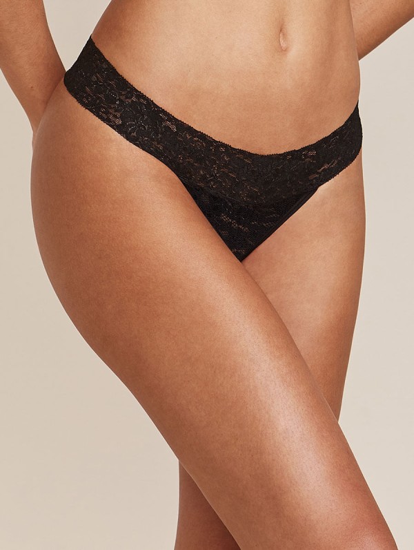 Encontraproduto.com.br - Calcinha Fio Dental Em Renda Preto