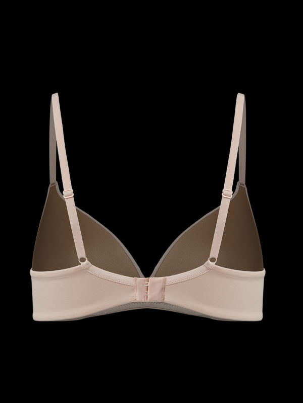 Encontraproduto.com.br - Sutiã Com Bojo Sem Aro Em Microfibra Na Sua Medida - Taça Bege Ballet