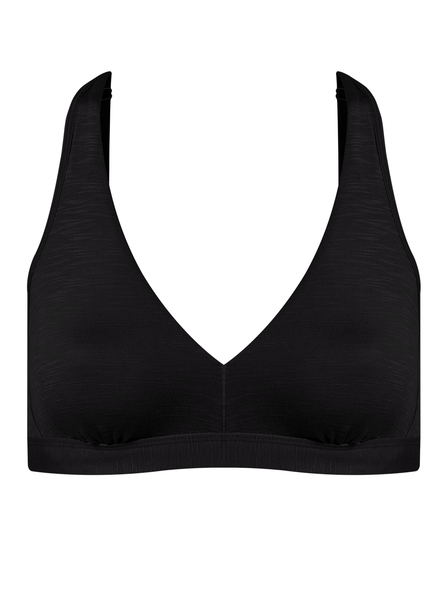 Encontraproduto.com.br - Sutiã Triângulo Com Bojo Removível Em Modal Preto