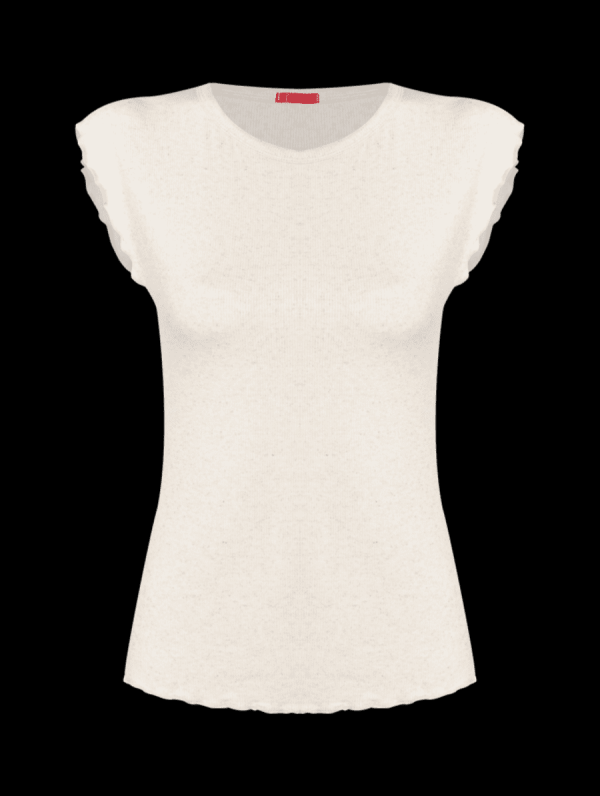 Pijama Longo Com Regata Em Viscose Com Linho Lina Cru