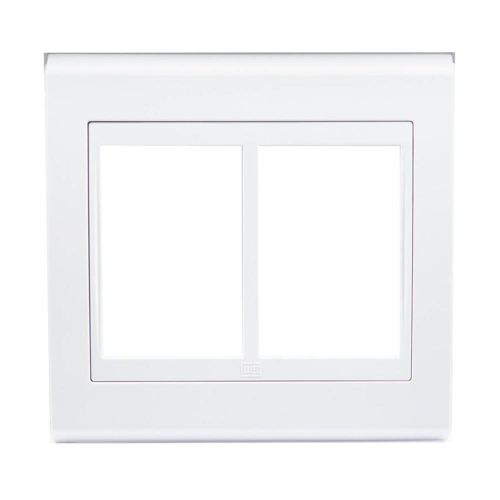 Encontraproduto.com.br - Placa 4x4 com 6 Postos sem Suporte Refinatto Weg Branco Acetinado