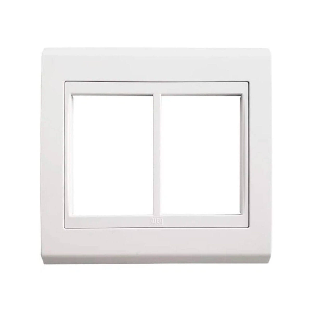 Encontraproduto.com.br - Placa 4x4 com 6 Postos sem Suporte Refinatto Weg Branco Acetinado
