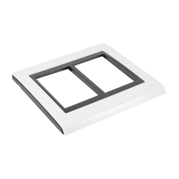 Encontraproduto.com.br - Placa 4x4 com 6 Postos sem Suporte Refinatto Weg Preto/Branco Acetinado