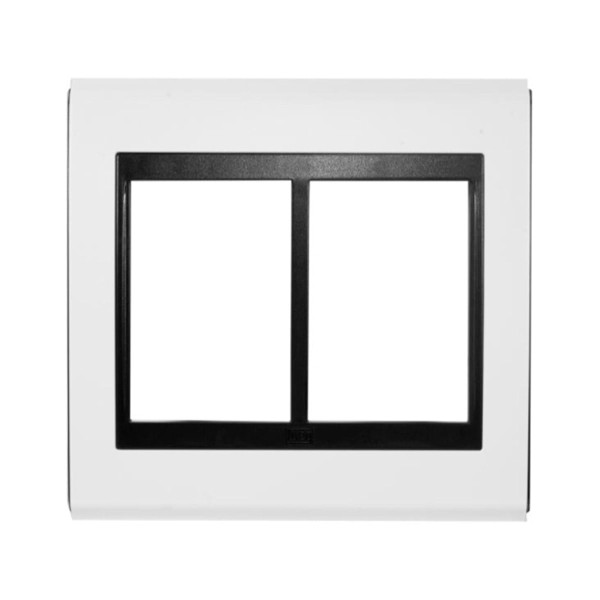 Encontraproduto.com.br - Placa 4x4 com 6 Postos sem Suporte Refinatto Weg Preto/Branco Acetinado