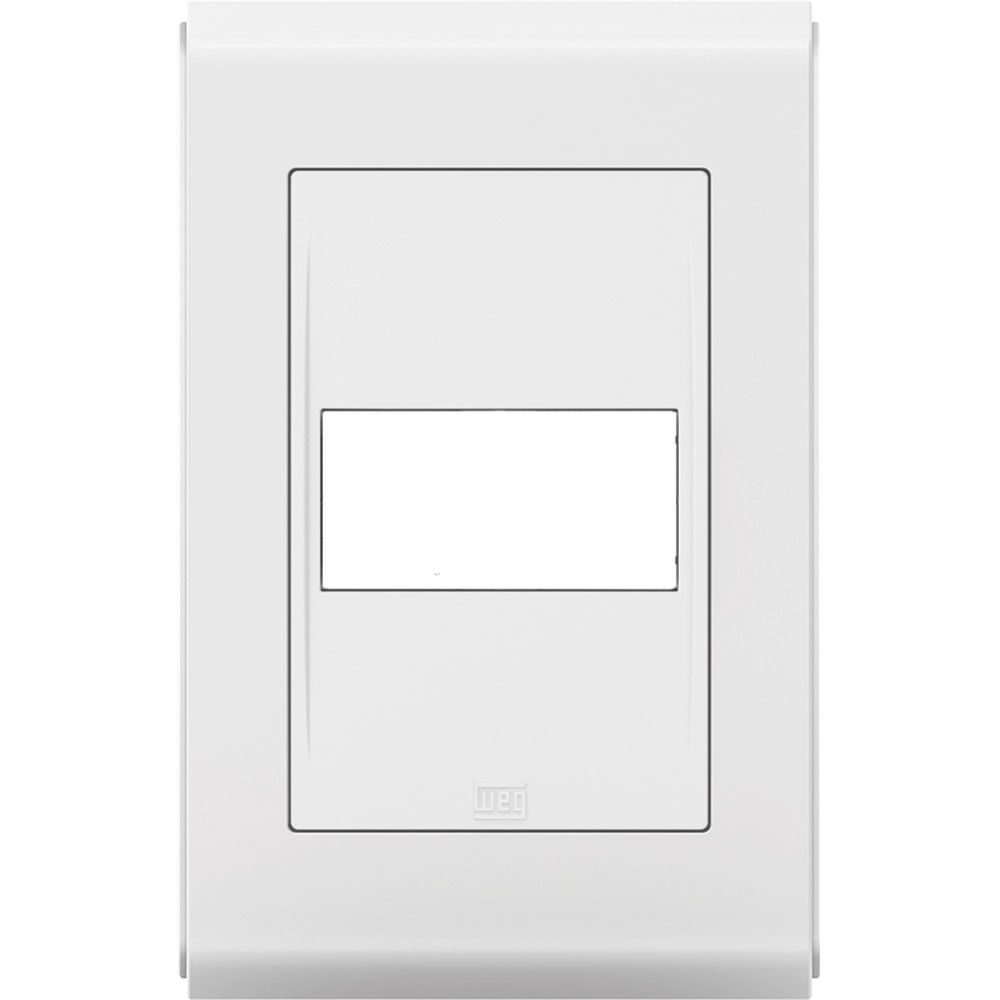 Placa 4x2 com 1 Posto sem Suporte Refinatto Weg Branco Acetinado