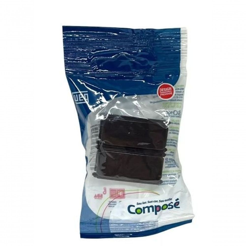 Encontraproduto.com.br - Módulo Cego Preto Embalagem Com 2 Peças Composé Weg