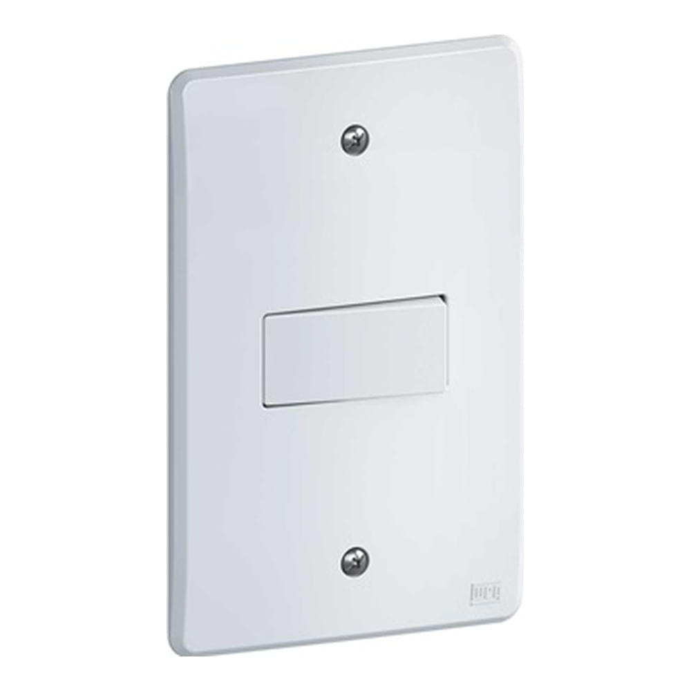 Conjunto Interruptor Simples 10A/250V 4x2 Branco Equille