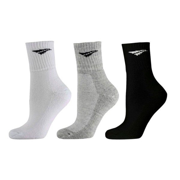 Kit c/ 3 Meias Esportivas Penalty X Cano Alto Branco/Cinza/Preto