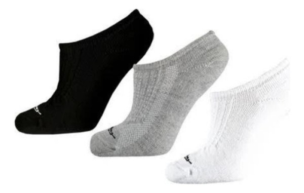 Kit 3 Meias Penalty Cano Invisível X Esportiva Masculina - Branco e Preto e Cinza