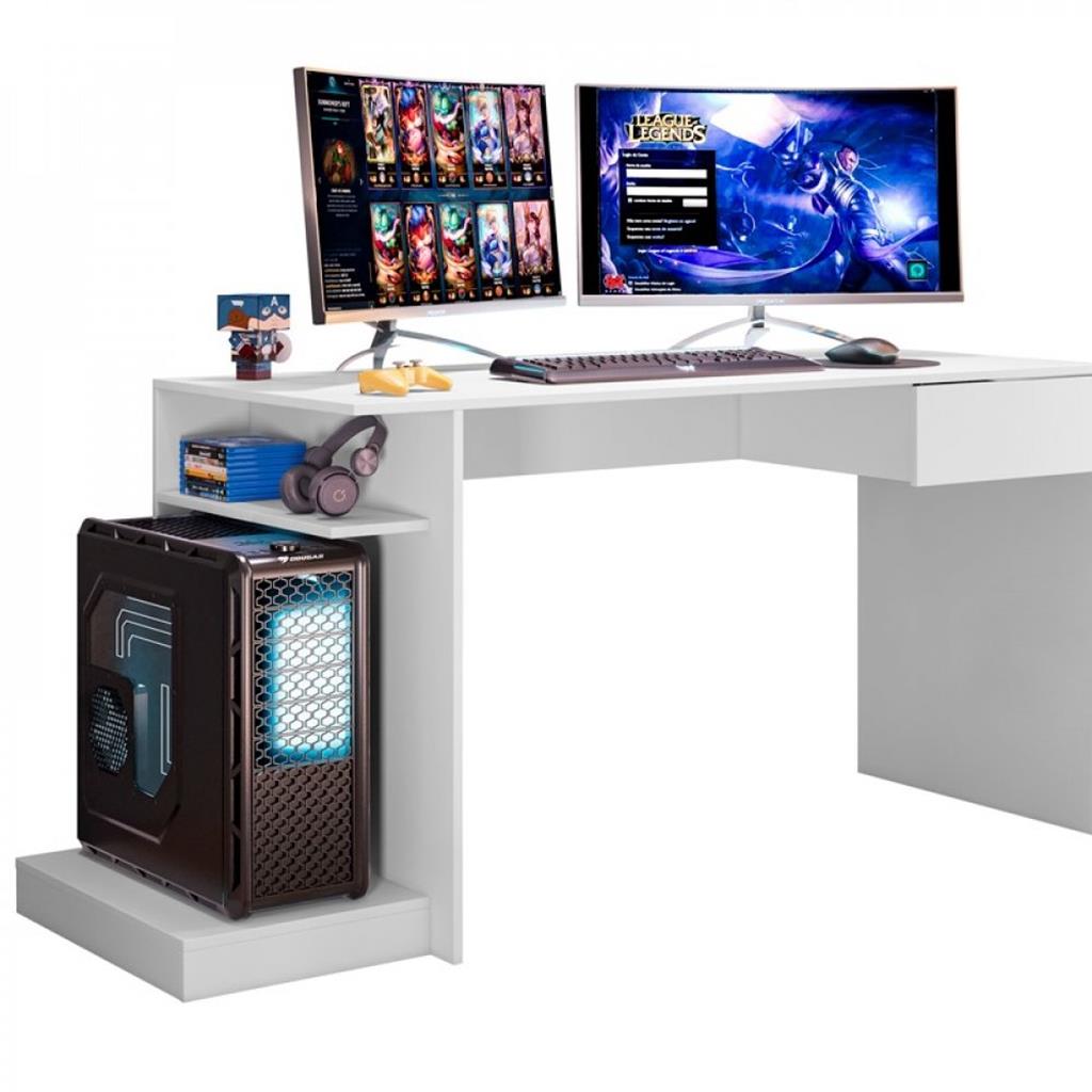 Mesa Gamer 1 Gaveta Silver Belaflex