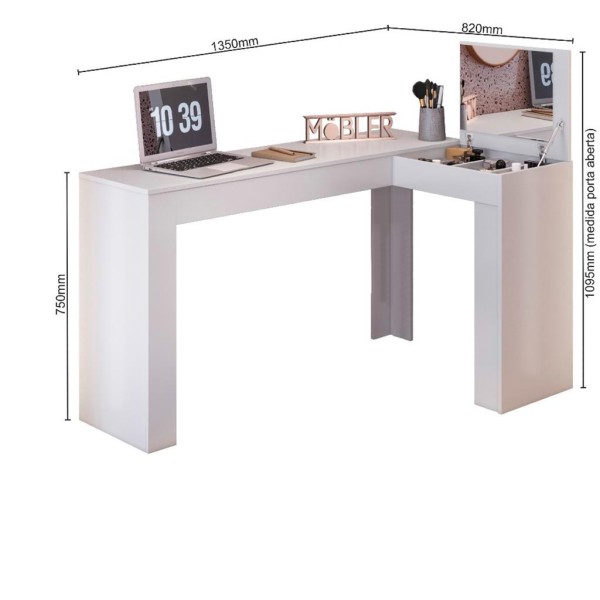 Encontraproduto.com.br - Escrivaninha com Camarim Stela Belaflex