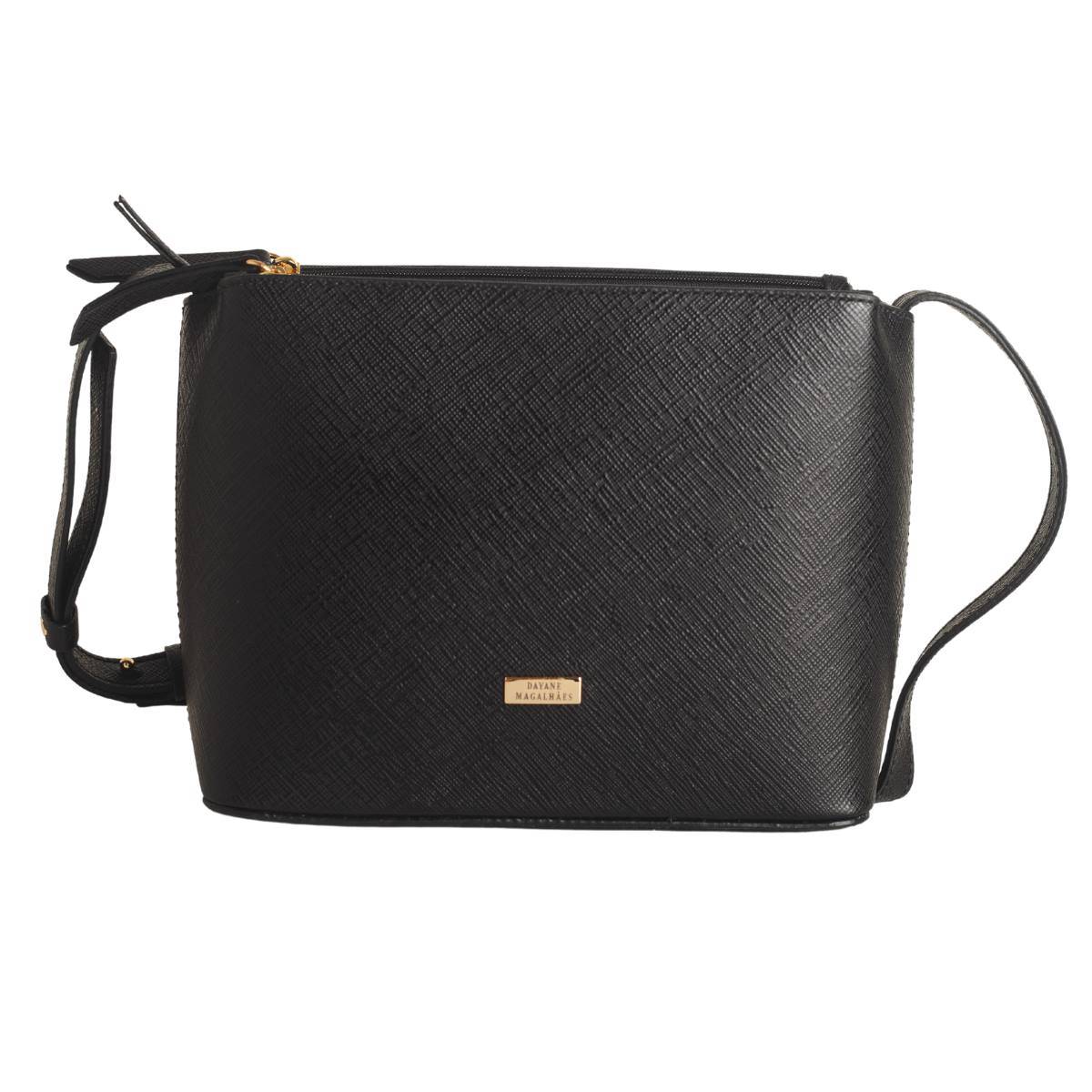 Bolsa Crossbody Transversal Crepe Couro Liso Dayane Magalhães