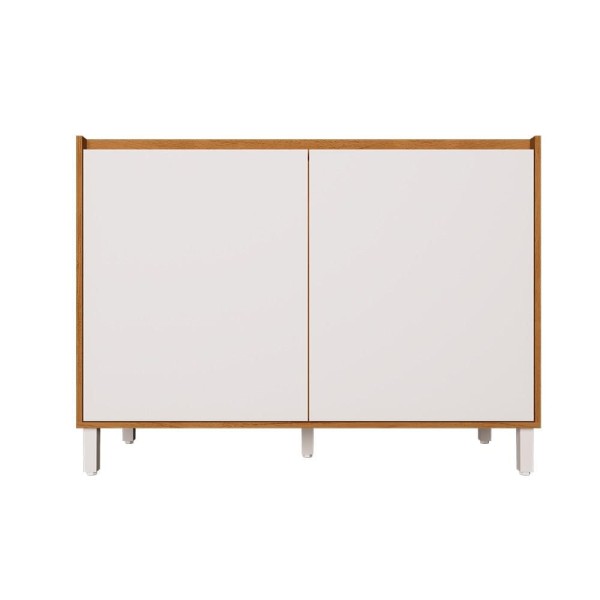 Balcão de Cozinha Grande Herval Denver, MDP, 2 Portas, Freijó e Branco Ártico, 120 cm