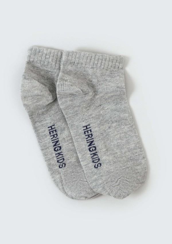 Encontraproduto.com.br - Meia Básica Infantil Menino Cano Curto Soquete Hering Kids - Cinza